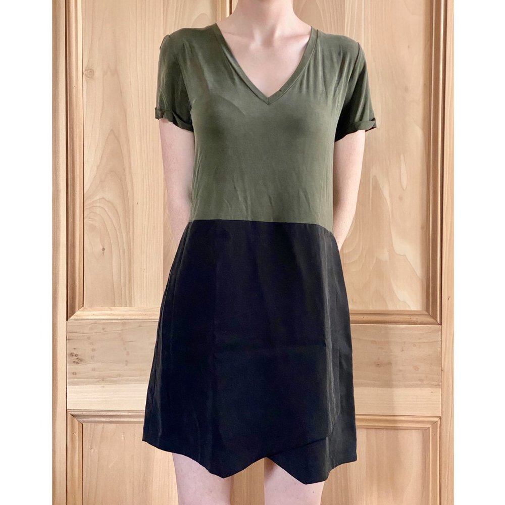 Anthropologie Color Block V-Neck Shift Dress